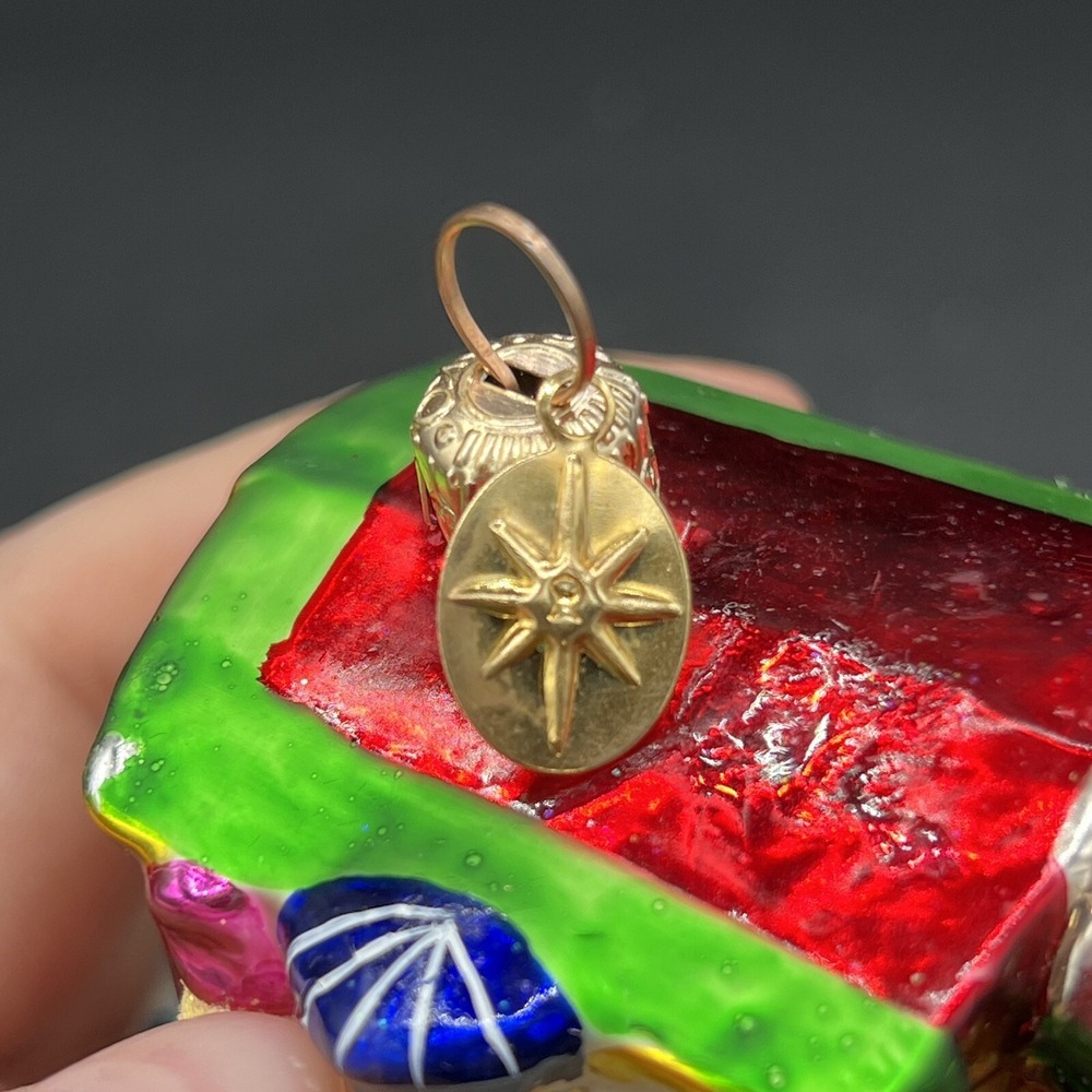 Christopher RADKO 'NORTH POLE JUNCTION' Santa Train Glass Ornament‎ Hand painted - Picture 8 of 14